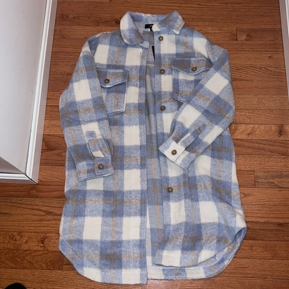 Warmest Winter Blue Multi Plaid Jacket - XS - Picture 5 of 6